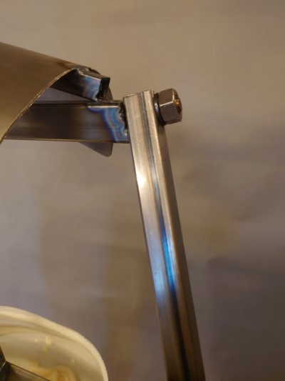 armor stand made of steel pipe and fittings.