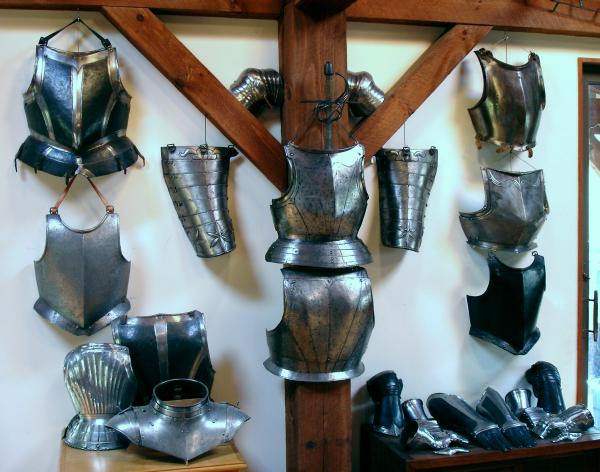 armor hanging on the wall