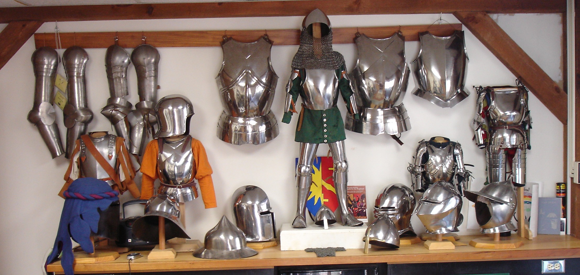 armor hanging on the wall