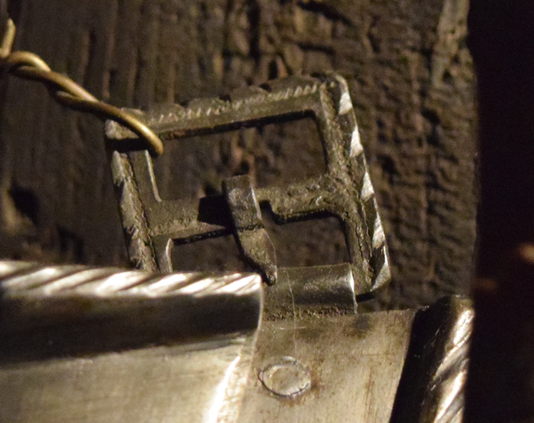 Buckle at the shoulder on a simple munition breastplate in the Graz Arsenal