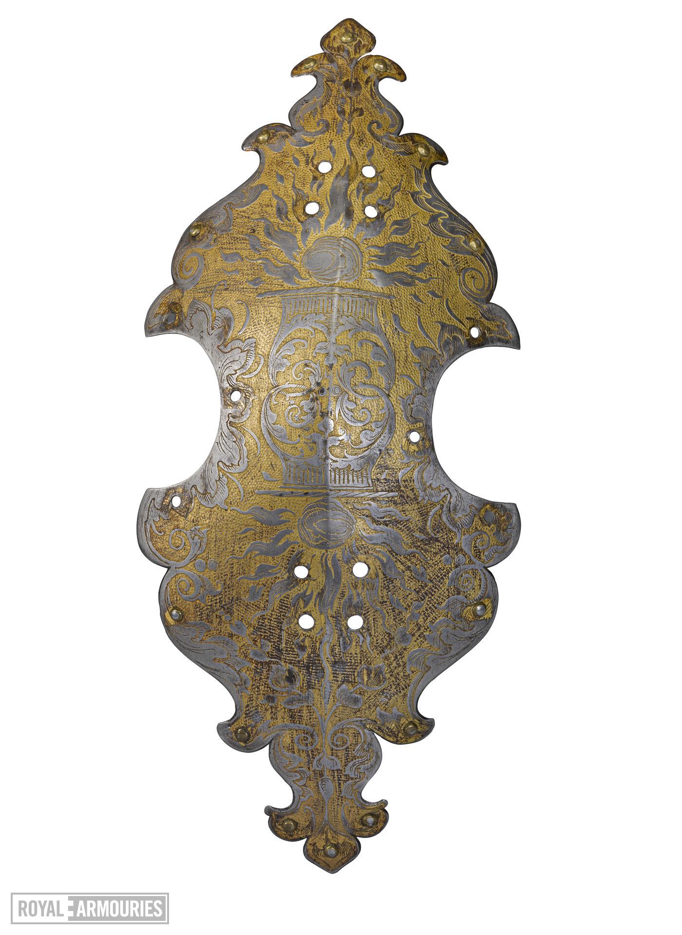 Etched reinforcing plate