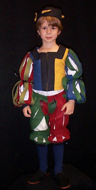 Geoffrey in puffed and slashed costume